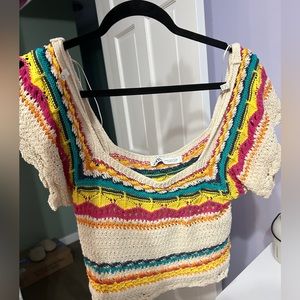 Crochet Zara top. Never worn